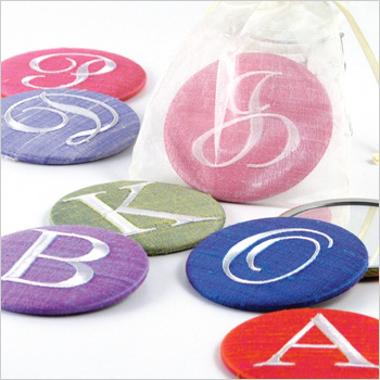 personalized solid silk purse mirrors